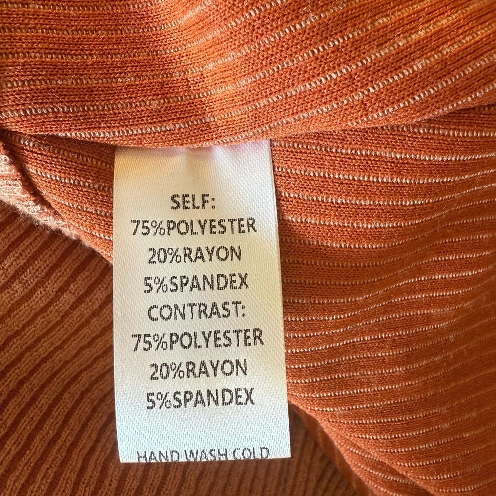 EASEL Boho Lagenlook Colorblock Patchwork Ribbed Knit Lightweight Sweater 2X NWT - Picture 9 of 9